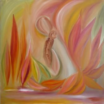 femme en fleur